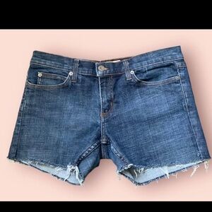 Vintage Y2K Early 2000’S JUICY COUTURE Distressed Denim Shorts Women’s Size 29